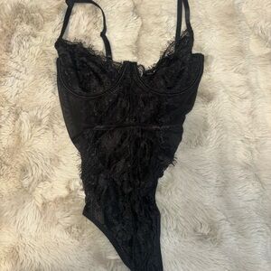 Black Lace Bodysuit fashion nova